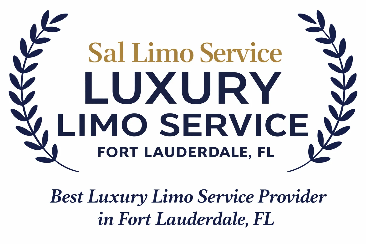 Luxury limo service award for Sal Limo Service in Fort Lauderdale, FL